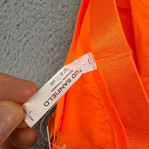 Todd Sanfield Brief Underwear men's Large Orange Fire Defiant Sport Micro NEW - Picture 6 of 7